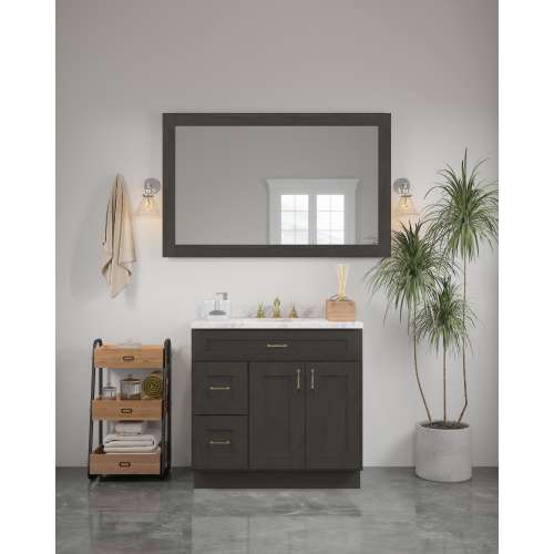 54-in x 34-in Shaker Framed Vanity Mirror, Smokey Grey, VM5434-MR-FR01-SG