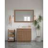 54-in x 34-in Shaker Framed Vanity Mirror, Tan Wood, VM5434-MR-FR01-TW
