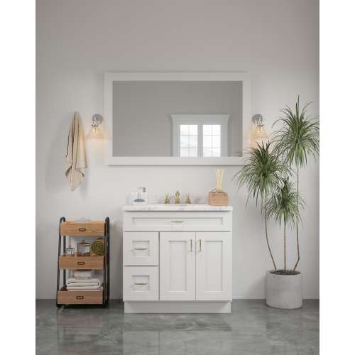 54-in x 34-in Shaker Framed Vanity Mirror, White, VM5434-MR-FR01-WH