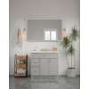 54-in x 34-in Slim Shaker Framed Vanity Mirror, Light Grey, VM5434-MR-FR02-LG
