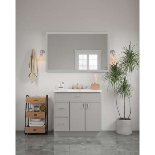 54-in x 34-in Slim Shaker Framed Vanity Mirror, Light Grey, VM5434-MR-FR02-LG