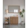 54-in x 34-in Slim Shaker Framed Vanity Mirror, Tan Wood, VM5434-MR-FR02-TW