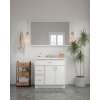 54-in x 34-in Slim Shaker Framed Vanity Mirror, White, VM5434-MR-FR02-WH