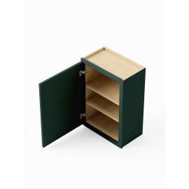 18-in x 12-in x 30-in Ready To Assemble Slim Shaker Single Door Wall Cabinet, Green, W1830-RTA-FR02-GR