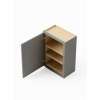 18-in x 12-in x 30-in Ready To Assemble Slim Shaker Single Door Wall Cabinet, Light Grey, W1830-RTA-FR02-LG