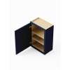 18-in x 12-in x 30-in Ready To Assemble Slim Shaker Single Door Wall Cabinet, Navy Blue, W1830-RTA-FR02-NB