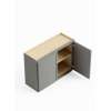 36-in x 12-in x 24-in Ready To Assemble Slim Shaker Wall Cabinet, Light Grey, W3624-RTA-FR02-LG