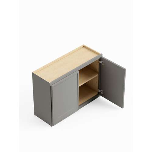 36-in x 12-in x 24-in Ready To Assemble Slim Shaker Wall Cabinet, Light Grey, W3624-RTA-FR02-LG