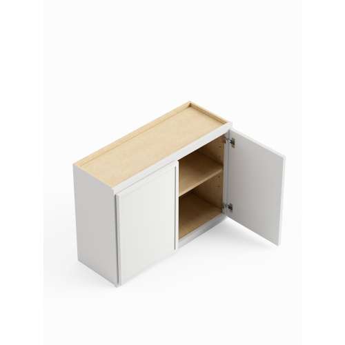 36-in x 12-in x 24-in Ready To Assemble Slim Shaker Wall Cabinet, White, W3624-RTA-FR02-WH