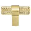 Radial Reign 2-in x 3/4-in Knob, Modern Brushed Gold 5048-4MDB-P