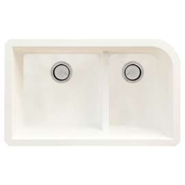 Radius Granite 31-in Undermount Kitchen Sink Kit with Grids, Strainers and Drain Installation Kit