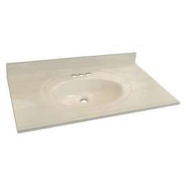 1439-752 Samson 25-in x 22-in Cultured Marble Single Bowl Vanity Top (3-Pack)