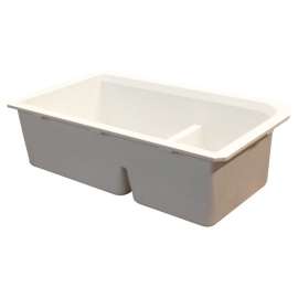 RUDJ3118 Radius 31-in x 18-in Undermount Granite Kitchen Sink