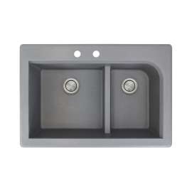 RTDJ3322-CB Radius 33-in x 22-in Drop-in Granite Kitchen Sink