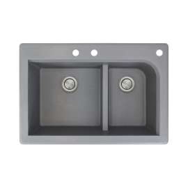 RTDJ3322-CBF Radius 33-in x 22-in Drop-in Granite Kitchen Sink