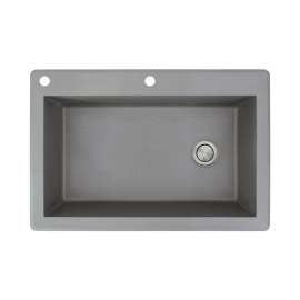RTSS3322-CA Radius 33-in x 22-in Drop-in Granite Kitchen Sink