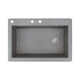 RTSS3322-CAB Radius 33-in x 22-in Drop-in Granite Kitchen Sink
