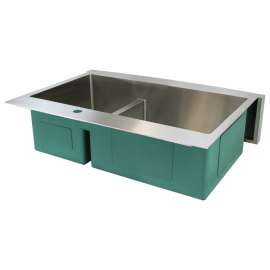 Diamond Stainless Steel 36-in Dual Mount Kitchen Sink - Multiple Hole Configurations Available