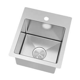 Diamond Stainless Steel 15-in Dual Mount Kitchen Sink - Multiple Hole Configurations Available
