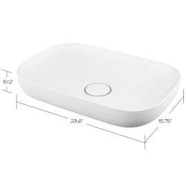 Franklin Vitreous China 23-in Rectangular Vessel Sink