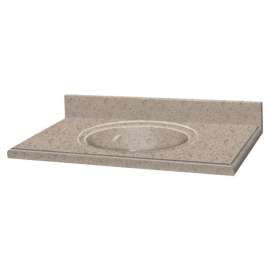 ITBC3122 Decor 31-in x 22-in Solid Surface Single Bowl Vanity Top