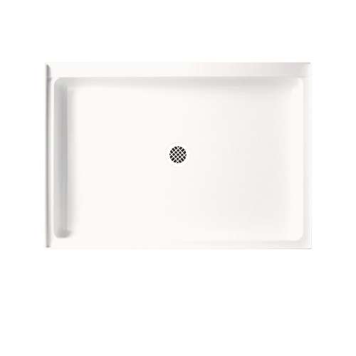 Solid Surface/Clear Glass 48-in x 72-in Alcove Shower Wall, Base, and Door Kit
