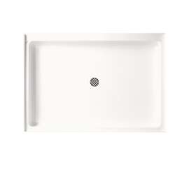 Solid Surface/Clear Glass 48-in x 72-in Alcove Shower Wall, Base, and Door Kit