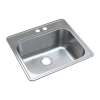 K-MTSB252212-MR2 Meridian Stainless Steel 25-in x 22-in x 12-in Laundry/Utility Sink Kit with 2-Hole in Brushed Finish
