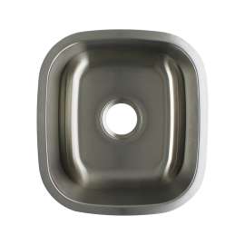 16.5-in x 18-in x 9-in 16 Gauge Single Bowl, Undermount Stainless Steel Kitchen Sink