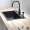 Quantum 22in x 20in silQ Granite Drop-in Single Bowl Kitchen Sink with 1 Pre-Drilled Faucet Hole, in Black