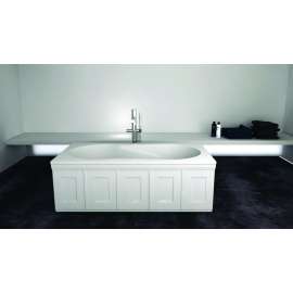 Transolid Brookfield 60-in L x 32-in W x 19-in H Resin Stone Drop-in/Undermount Bathtub with end drain, in White