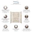 SWK483672-49V SaraMar 48-in x 36-in x 72-in Glue to Wall 3-Piece Shower Wall Trimmable Kit, Sand Creme Velvet