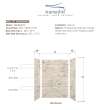 SWK483672-49V SaraMar 48-in x 36-in x 72-in Glue to Wall 3-Piece Shower Wall Trimmable Kit, Sand Creme Velvet