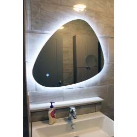 31.38 X 1.14 X 31.97 LED-Backlit Contemporary Mirror with Touch Sensor