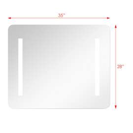 Veda 35-in X 30-in LED Back-Lit Mirror with Touch Sensor