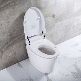 TL-77780-A Ginger 1-Piece 1.28/0.87 GPF Dual Flush Elongated Smart Bidet Toilet With Sensor, White