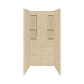 Transolid Direct-to-Stud Solid Surface 36-in x 80-in Shower Wall Trimmable Surround