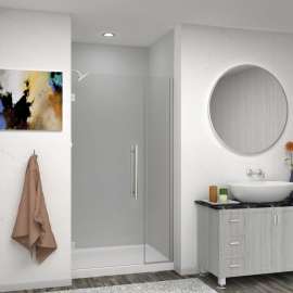 Elizabeth 40-in W x 76-in H Hinged Shower Door
