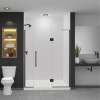 EHTF61257610C-BK-MB Elizabeth 61-in W x 76-in H Hinged Shower Door in Matte Black with Clear Glass