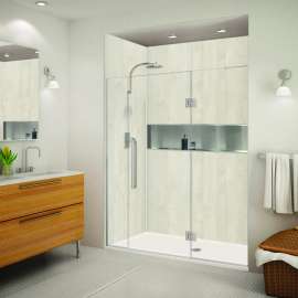 EHTF64287610C-T-M Elizabeth 64-in W x 76-in H Hinged Shower Door