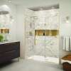 EHTF66247610C-BK-CB Elizabeth 66-in W x 76-in H Hinged Shower Door in Champagne Bronze with Clear Glass