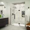 EHTF66247610C-BK-MB Elizabeth 66-in W x 76-in H Hinged Shower Door in Matte Black with Clear Glass