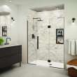 EHTF69277610C-T-MB Elizabeth 69-in W x 76-in H Hinged Shower Door in Matte Black with Clear Glass