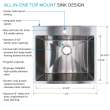 EWS-2422S 24-in W x 22.1-in D x 35.2-in H Stainless Steel Laundry Sink and Wash Stand, Brushed Stainless