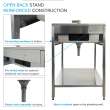 EWS-2422S 24-in W x 22.1-in D x 35.2-in H Stainless Steel Laundry Sink and Wash Stand, Brushed Stainless