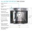 EWS-2822S 28-in W x 22.1-in D x 35.2-in H Stainless Steel Laundry Sink and Wash Stand, Brushed Stainless