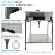 EWS-2822S 28-in W x 22.1-in D x 35.2-in H Stainless Steel Laundry Sink and Wash Stand, Brushed Stainless
