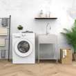 EWS-2422S 24-in W x 22.1-in D x 35.2-in H Stainless Steel Laundry Sink and Wash Stand, Brushed Stainless