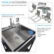 K-EWS-2822S-MB 28-in W x 22.1-in D x 35.2-in H Laundry Sink/Wash Stand All-in-One Kit, Matte Black