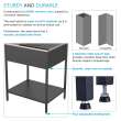 K-EWS-2822S-MB 28-in W x 22.1-in D x 35.2-in H Laundry Sink/Wash Stand All-in-One Kit, Matte Black
